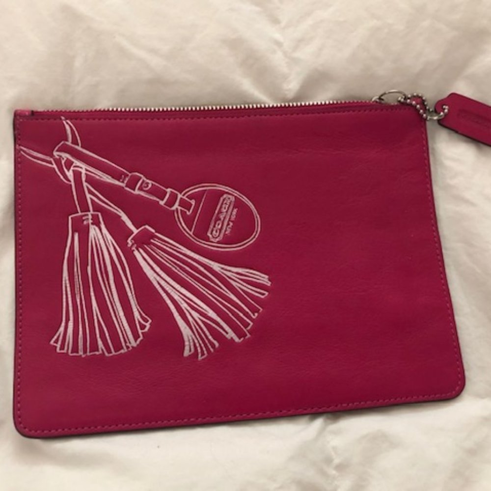 Fuschia-pink COACH Pouch/Clutch